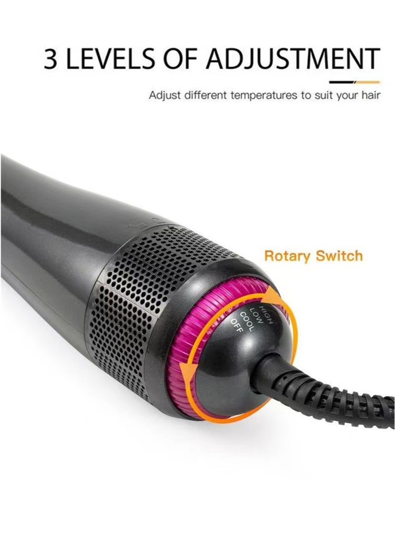3 In 1 Hair Dryer Brush & Straightener Brush, Professional Powerful Ceramic Tourmaline Ionic Hot Air Brush, 3 Heat/2 Speed Settings One Step Hair Dryer And Styler - Image 5