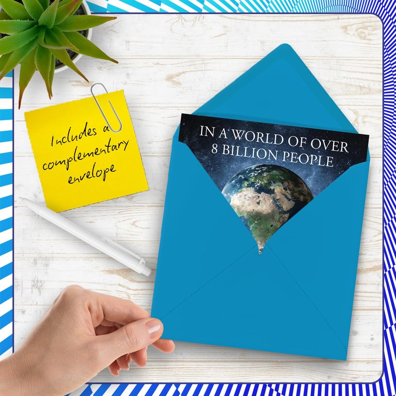 Stuff4 Brother Birthday Card - In a World of Over 8 Billion - Happy Birthday Card for Brother from Sister Sibling  5.7 Inch Bday Greeting Cards - Image 5