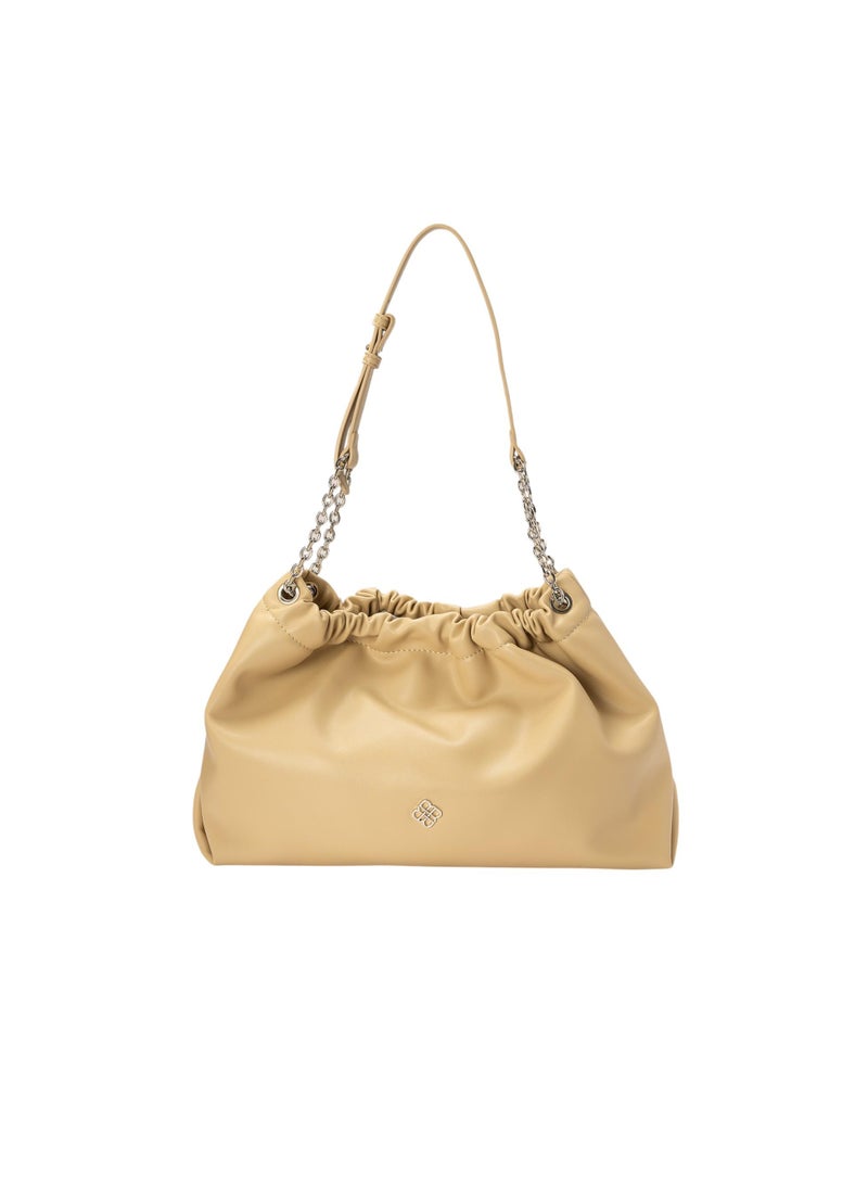 Bata Textured Shoulder Bag with Chain Detail - Image 1