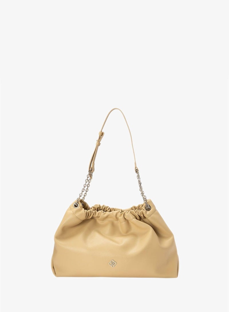 Bata Textured Shoulder Bag with Chain Detail - Image 1