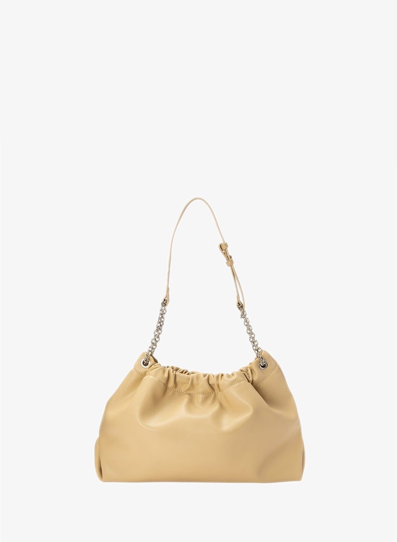 Bata Textured Shoulder Bag with Chain Detail - Image 2