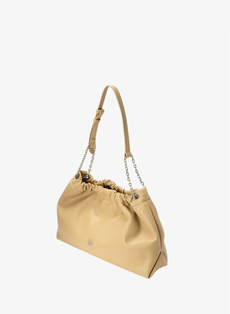 Bata  Textured Shoulder Bag with Chain Detail for Women | Best Price UAE