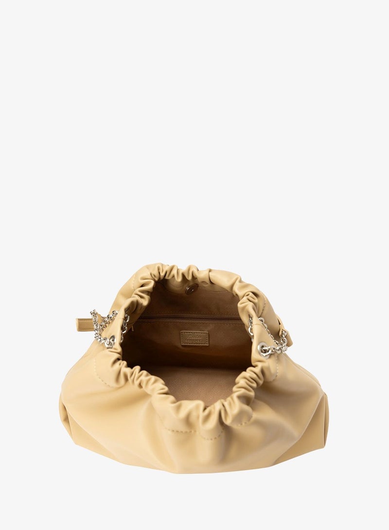 Bata Textured Shoulder Bag with Chain Detail - Image 4