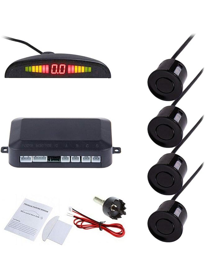 توبيز مستشعر ركن السيارة الخلفي مع شاشة LED، ركن السيارة الخلفي (أسود) - Image 1