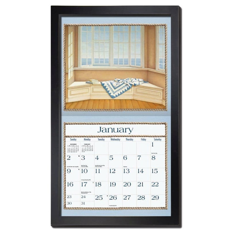 Lang Contemporary Wall Calendar Frame Black Finish