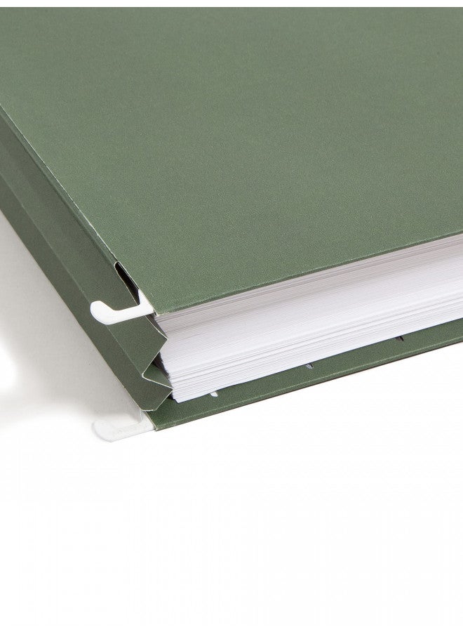 Smead Hanging Pocket with Full-Height Gusset, 1-3/4" Expansion, Legal Size, Standard Green, 25 per Box (64318) - Image 2