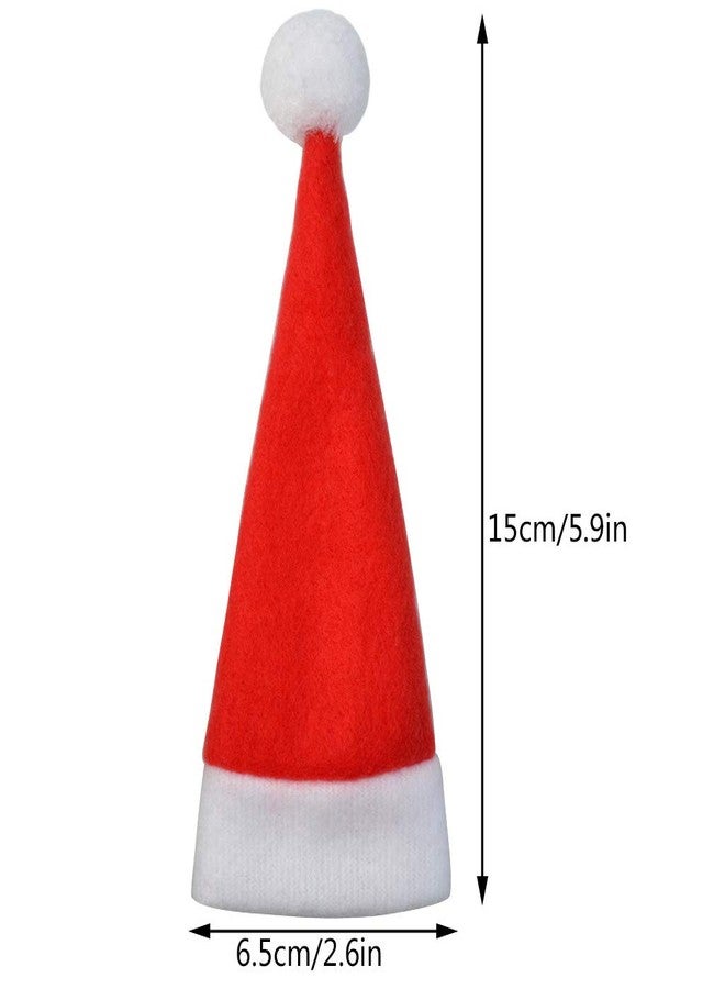 Marrywindix 50 Pieces Christmas Santa Hats Silverware Holders, Christmas Cutlery Holders for Xmas Party Dinner Utensil and Flatware Organizers Decorations Supplies - Image 2