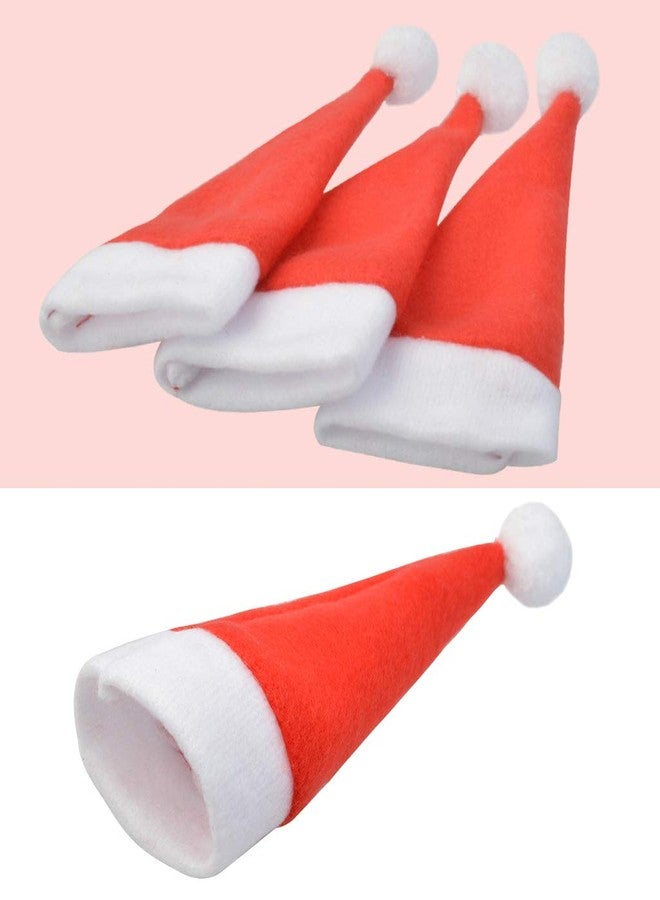 Marrywindix 50 Pieces Christmas Santa Hats Silverware Holders, Christmas Cutlery Holders for Xmas Party Dinner Utensil and Flatware Organizers Decorations Supplies - Image 4