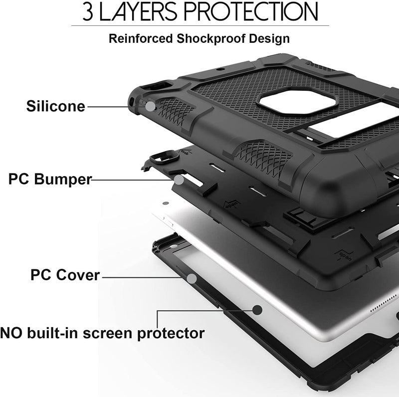 rantice iPad Mini 5 Case, iPad Mini 4 Case, Hybrid Three Layer Armor Shockproof Rugged Drop Protection Cover Case Built with Kickstand for iPad Mini 4/5 7.9 Inch - Image 3