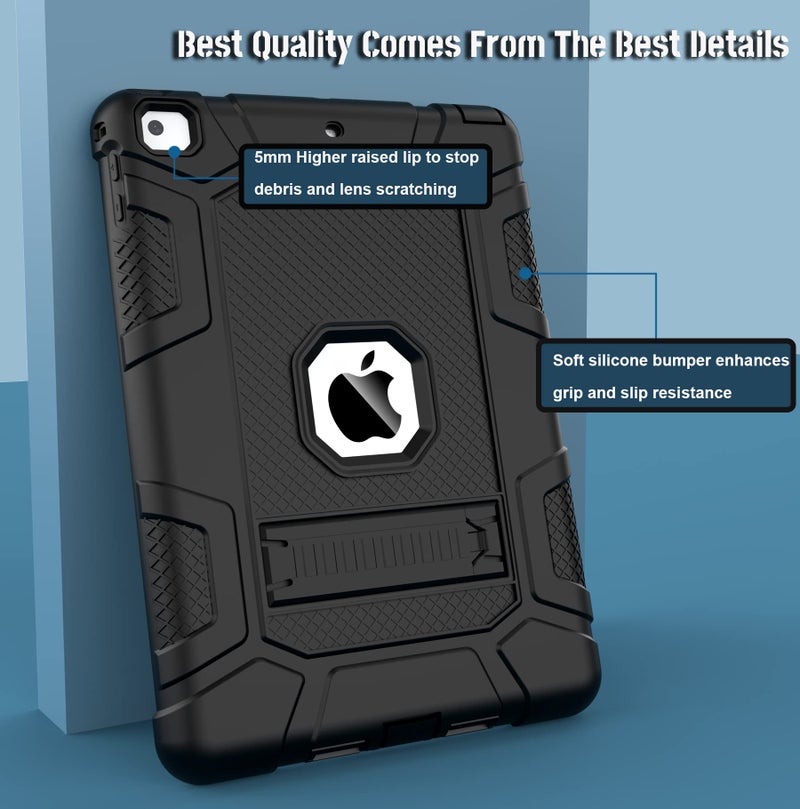 rantice iPad Mini 5 Case, iPad Mini 4 Case, Hybrid Three Layer Armor Shockproof Rugged Drop Protection Cover Case Built with Kickstand for iPad Mini 4/5 7.9 Inch - Image 4