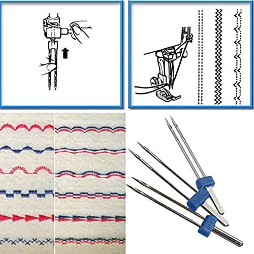 SYGA Set of 3 Twin Needles Pins Double Twin Needles Pins Sewing Machine Accessories - Image 5