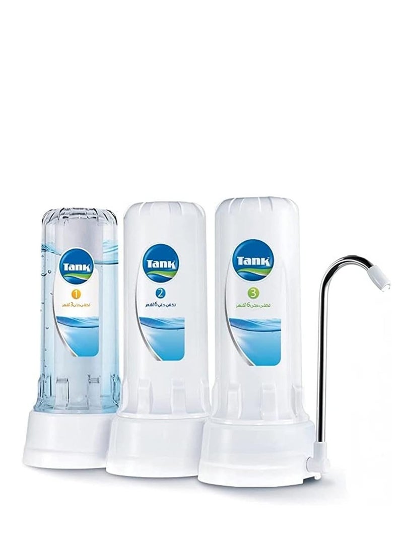 TANK Power 3 Stage Water Filter 3SWhite/Blue 
