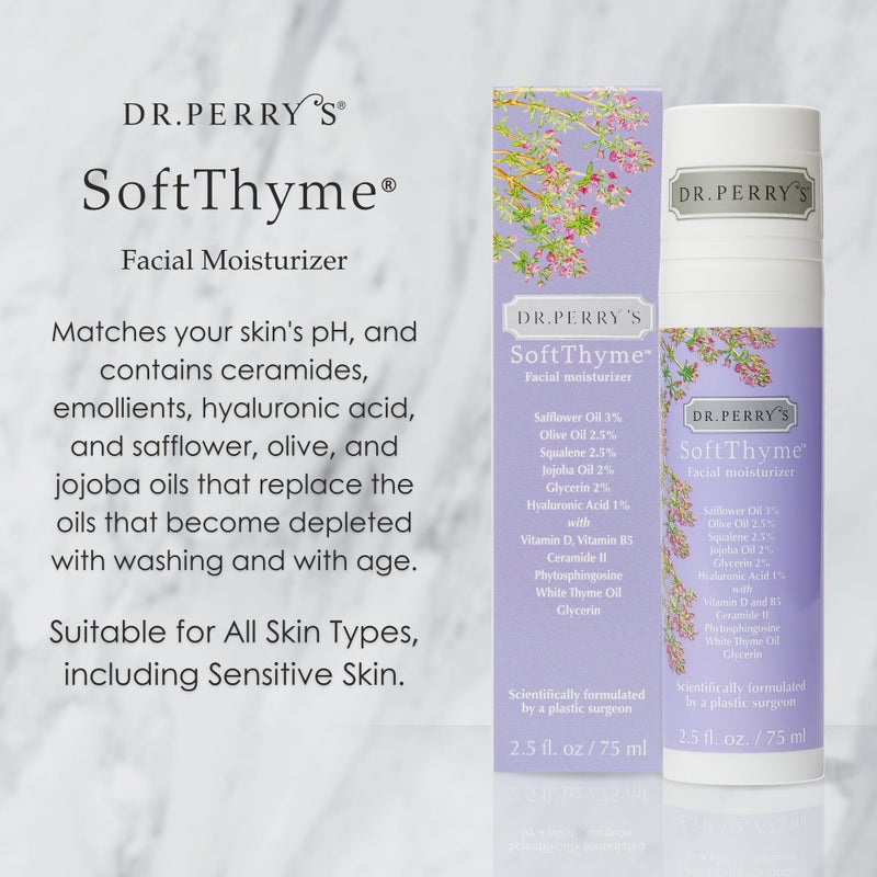 Dr. Perry's SoftThyme Facial Moisturizer with Natural Oils and Ceramides, 2.5 Fl Oz - Image 2