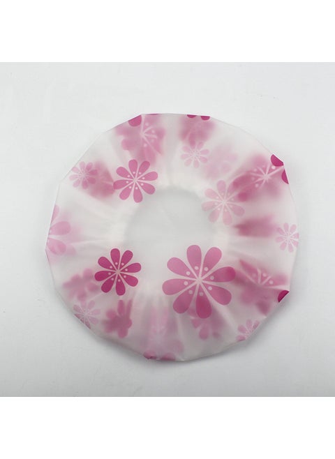 Butterfly Print Waterproof Shower Cap Red snowflake