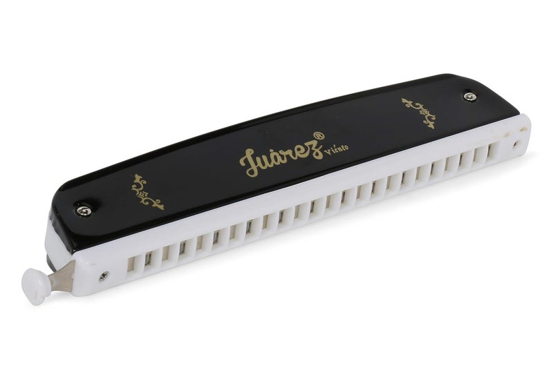 Juarez 24 Holes JRH24CHBK Harmonica Brass Reed Plate Aluminum Cover Chromatic Tower Mouth Organ With case Black - Image 2