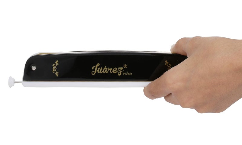 Juarez 24 Holes JRH24CHBK Harmonica Brass Reed Plate Aluminum Cover Chromatic Tower Mouth Organ With case Black - Image 5