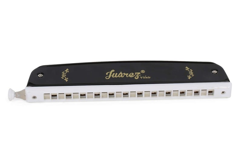 Juarez 24 Holes JRH24CHBK Harmonica Brass Reed Plate Aluminum Cover Chromatic Tower Mouth Organ With case Black - Image 3