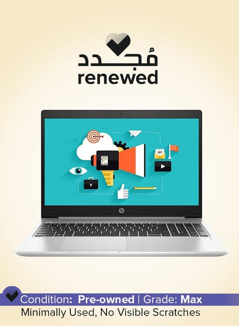 مجدد - بروبوك 440 G7 مع شاشة 14 بوصة، معالج كور i5/10 نواة/الجيل العاشر/ذاكرة 8 جيجابايت/قرص SSD سعة 256 جيجابايت/ويندوز 11