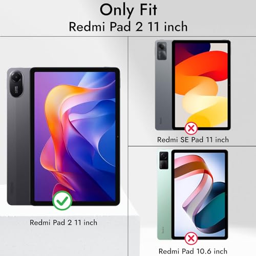 Robustrion Cover for Redmi Pad 2 11 inch Cover Case, Deer Pattern Flip Stand Cover Case for Redmi Pad 2 11 inch Tablet [Auto Sleep/Wake Support] - Grey - Image 2
