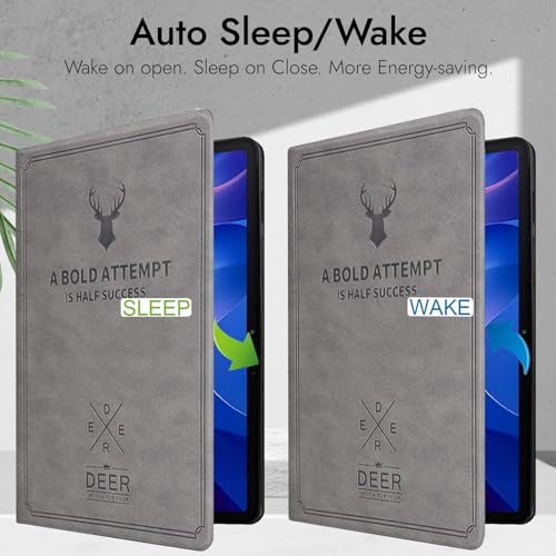Robustrion Cover for Redmi Pad 2 11 inch Cover Case, Deer Pattern Flip Stand Cover Case for Redmi Pad 2 11 inch Tablet [Auto Sleep/Wake Support] - Grey - Image 3