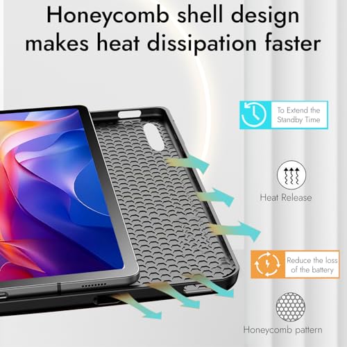 Robustrion Cover for Redmi Pad 2 11 inch Cover Case, Deer Pattern Flip Stand Cover Case for Redmi Pad 2 11 inch Tablet [Auto Sleep/Wake Support] - Grey - Image 4