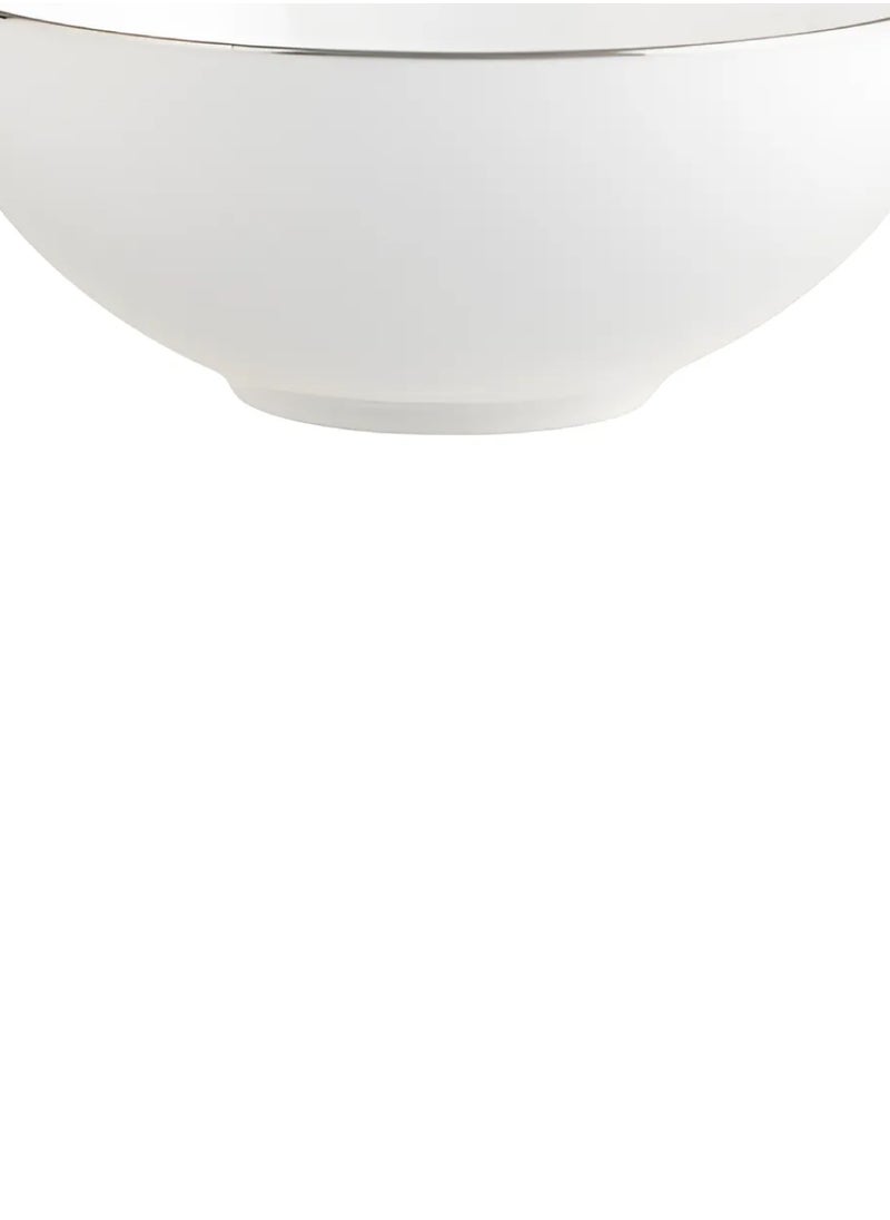 BLACKSTONE - Set of 2 Handmade 2mm Platinum Rim Soup Bowl - Elegant 6" Fine Dining Bowl - Image 1