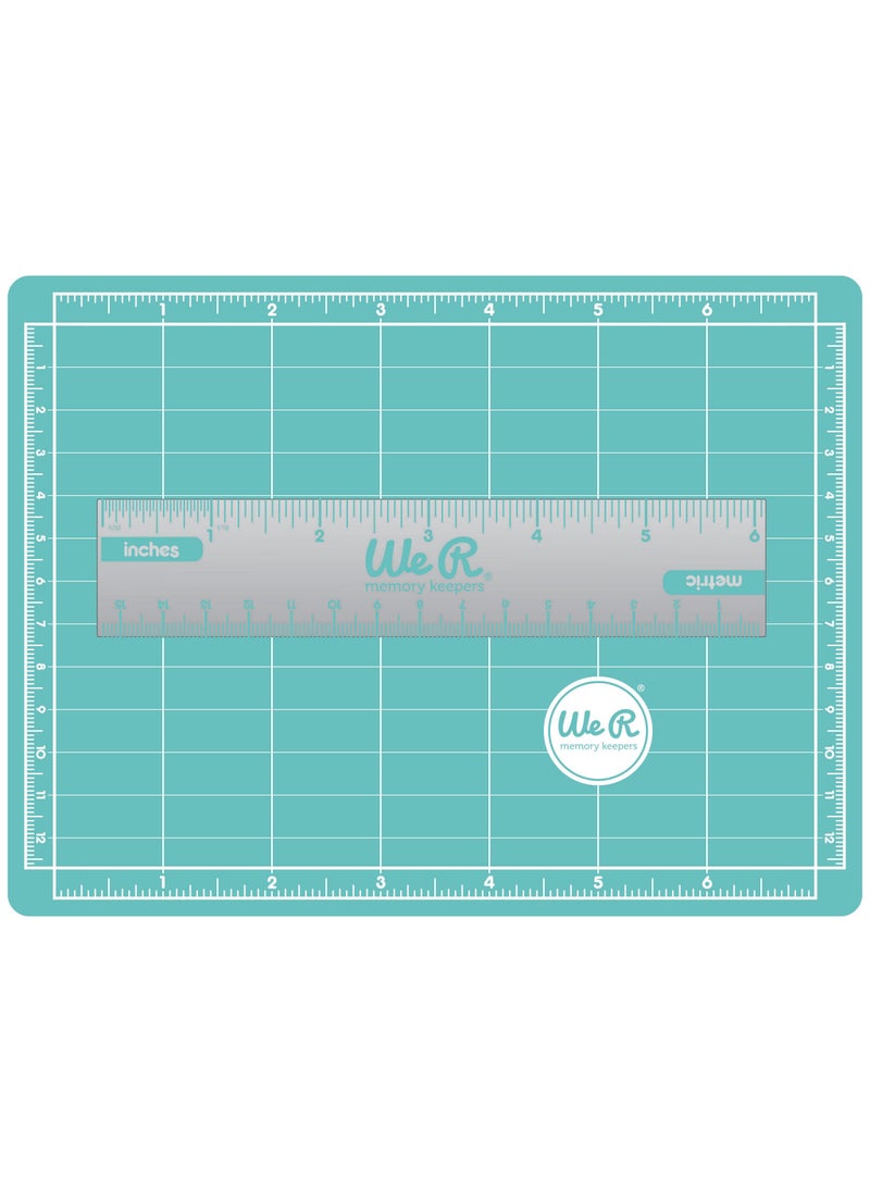 We R Memory Keepers We R Memory Keepers Trimmer & Mat, 7x5, Magnetic Cutting Mat And Mini Ruler, Craft Supplies Trimming Tools Ruler Paper Crafts  - Image 3