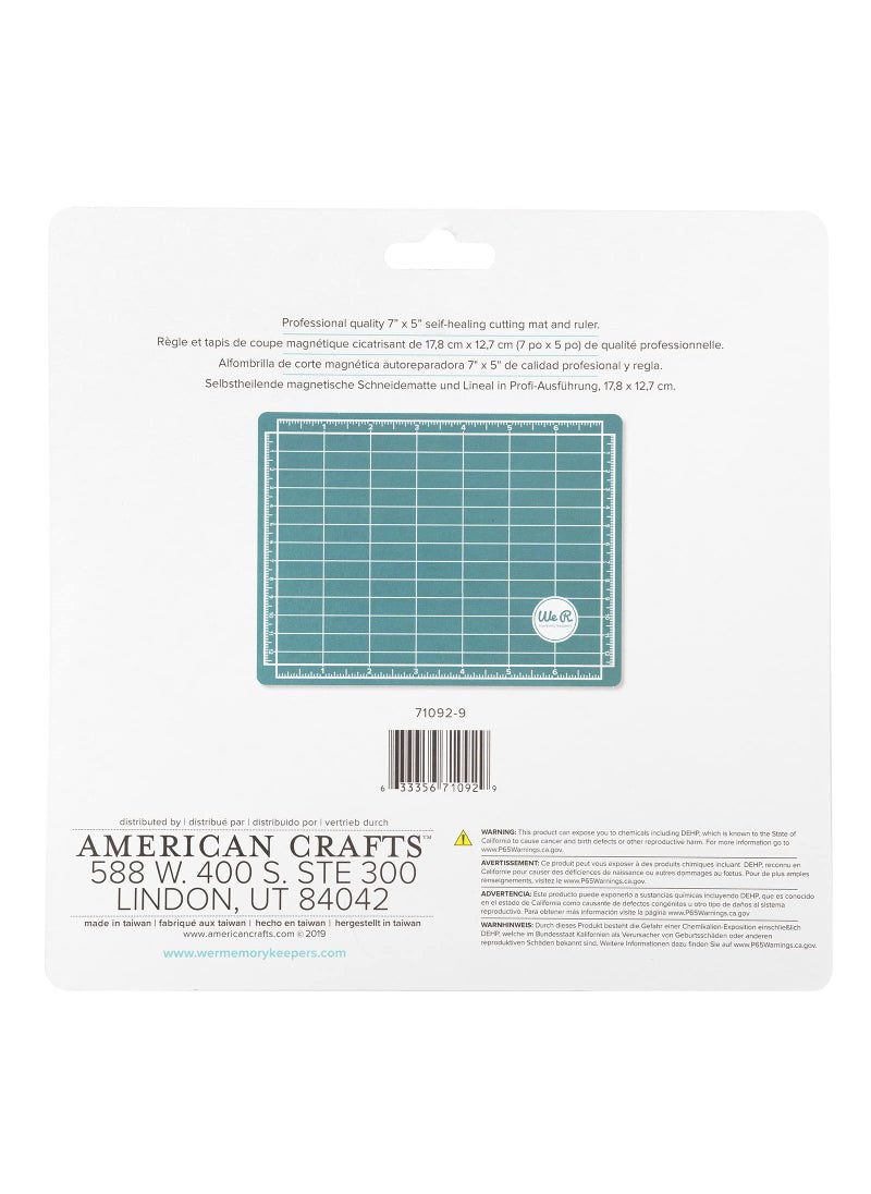 We R Memory Keepers We R Memory Keepers Trimmer & Mat, 7x5, Magnetic Cutting Mat And Mini Ruler, Craft Supplies Trimming Tools Ruler Paper Crafts  - Image 2