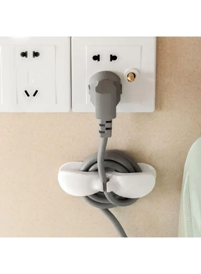 White Power Cord Organizer Wire Storage Wrap Winder For Plug Lines Chargers - Image 3