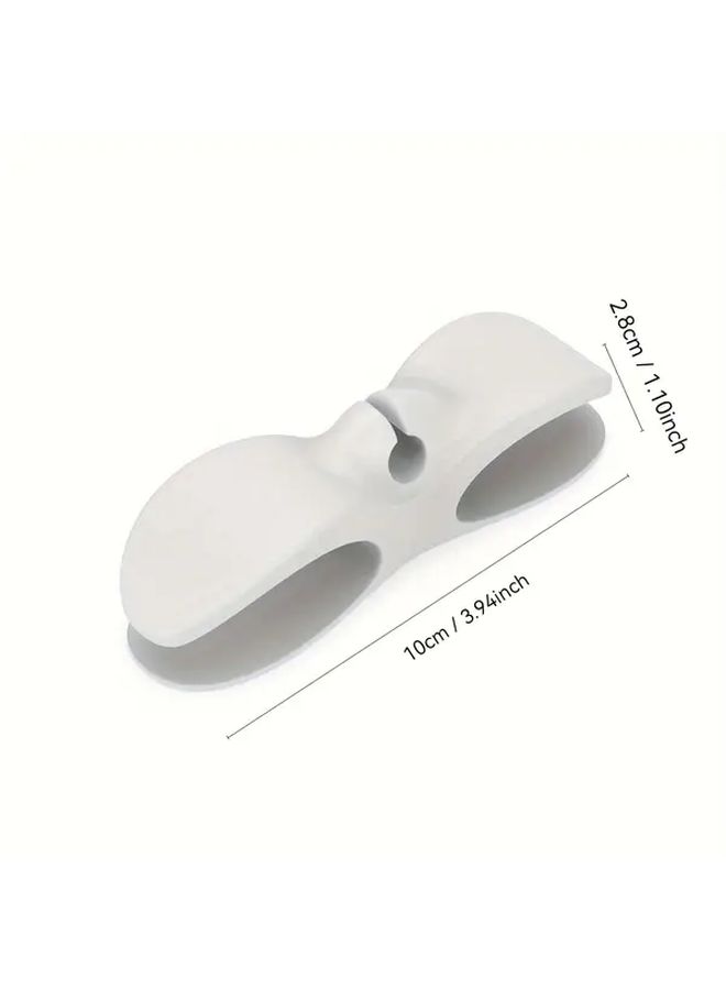 White Power Cord Organizer Wire Storage Wrap Winder For Plug Lines Chargers - Image 2