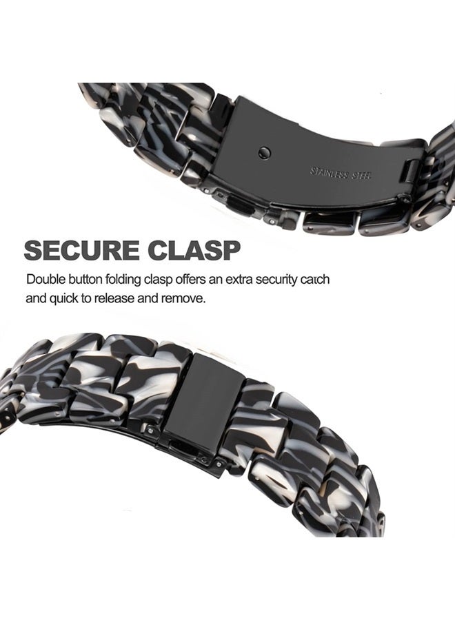 DEALELE Bands Compatible with Samsung Galaxy Watch 6/6 Classic / 5/5 Pro/Galaxy Watch 4/4 Classic / 3 41mm / Active 2, 20mm Colorful Resin Replacement Strap for Women Men(Zebra) - Image 3