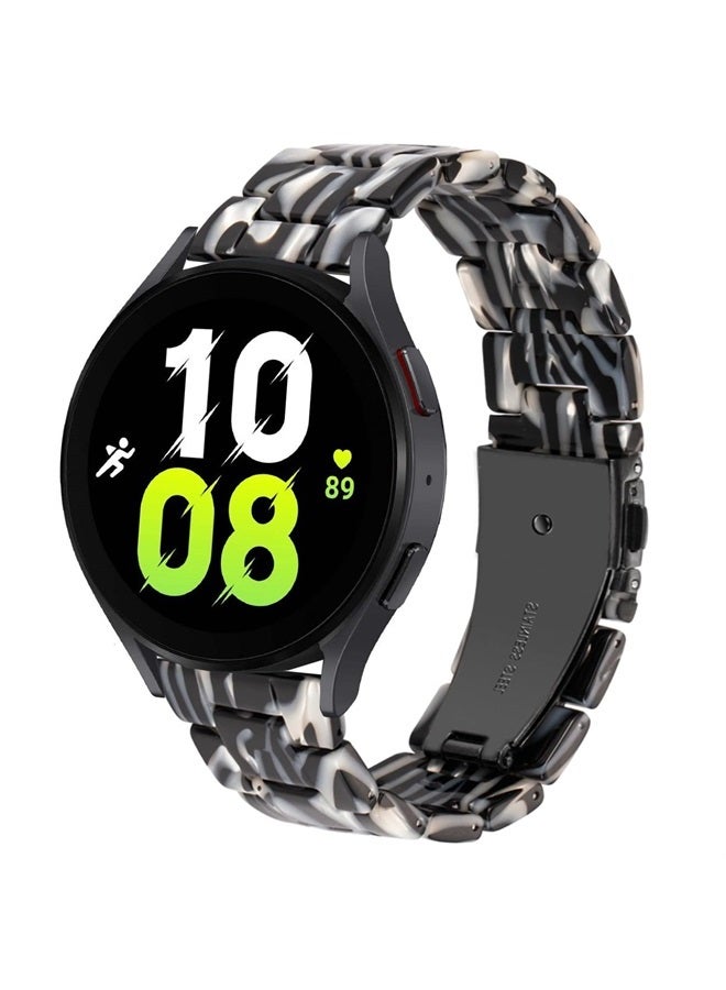 DEALELE Bands Compatible with Samsung Galaxy Watch 6/6 Classic / 5/5 Pro/Galaxy Watch 4/4 Classic / 3 41mm / Active 2, 20mm Colorful Resin Replacement Strap for Women Men(Zebra) - Image 1