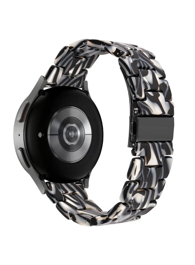 DEALELE Bands Compatible with Samsung Galaxy Watch 6/6 Classic / 5/5 Pro/Galaxy Watch 4/4 Classic / 3 41mm / Active 2, 20mm Colorful Resin Replacement Strap for Women Men(Zebra) - Image 2