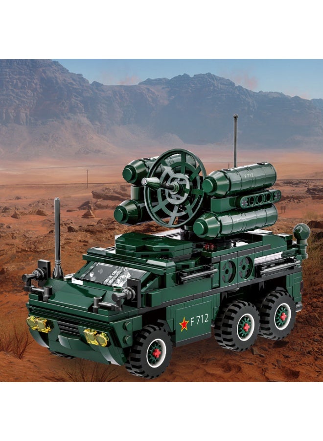 wange WW2 Anti-Aircraft Missile Vehicle Building Block Set 4511 (Age 6+ , 493 Pieces) - Image 2