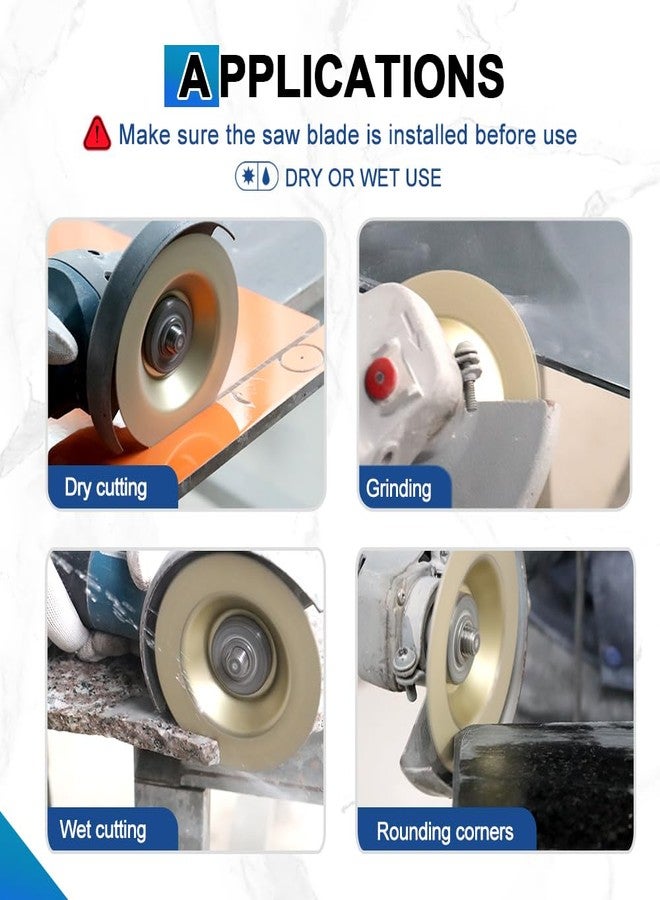 BRSCHNITT Diamond Grinding Cup Wheel 4-1/2 Inch - 115mm Diamond Cutting Disc for Dekton Porcelain Tile Ceramic Granite Marble Grinding Disc Fits 7/8-5/8 Inch Arbor 2pcs - Image 3