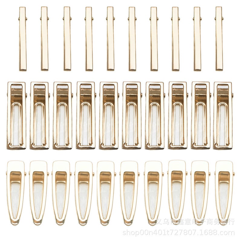 Celebrity Hairpin Metal Hollow Duckbill Clip Diy Set Combination Bangs Clip Pearl Hairpin Bottom Clip Accessories - Image 2