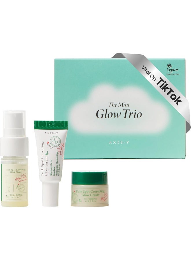 AXIS-Y The Mini Glow Trio
- Dark spot correcting glow serum  (5ml)
- Dark spot correcting glow toner (10ml)
- Dark spot correcting glow cream 
- Stickers - Image 1