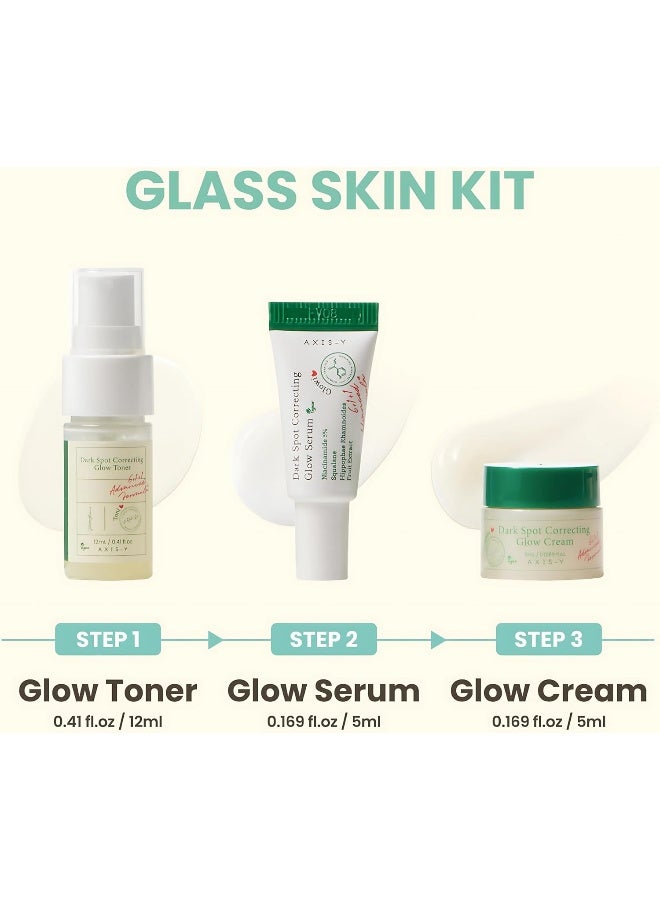 AXIS-Y The Mini Glow Trio
- Dark spot correcting glow serum  (5ml)
- Dark spot correcting glow toner (10ml)
- Dark spot correcting glow cream 
- Stickers - Image 2