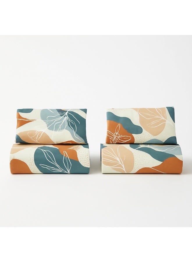 snooze Buy One Get One, Set of 2 Flat Bed sheet set, 180*235 cm, Ash design - Image 4