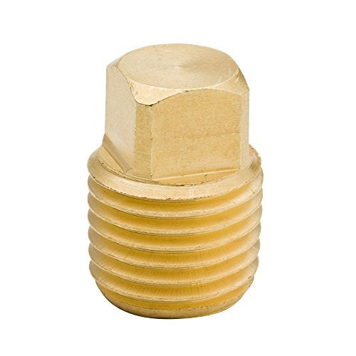 Legines Solid Brass Pipe Fitting, 1/4" NPT Male Square Head Plug (5 pcs) - Image 2