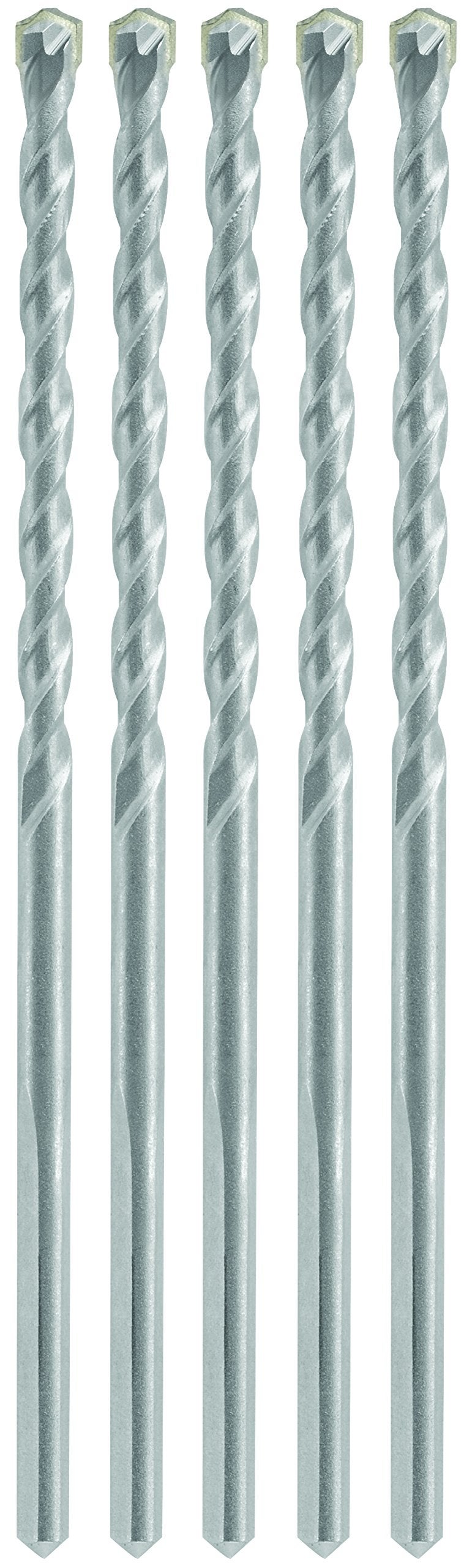 Bosch Lbh0045 5-Piece 1/4 In. X 6 In. Round Hammer Drill Bits