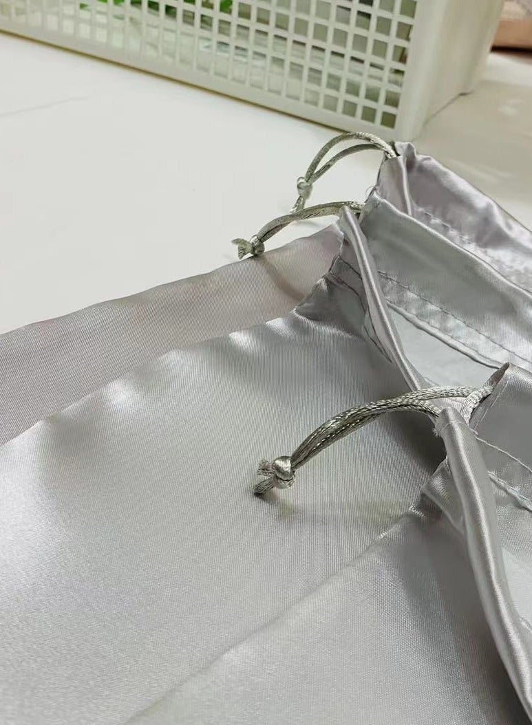 7pcs Gray Satin Handbag Dust Bag,Bag Travel Organizer,Portable Item Organizer 50*40CM - Image 4