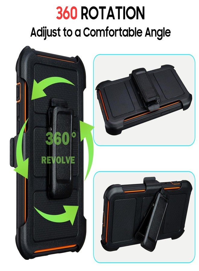 Saiboro for Defender Phone Case iPhone 14 Pro Case with Clip Holster,Heavy Duty Rugged Full-Body Protective,3 Layers of Sturdy,Military-Grade Shockproof Cover for iPhone Pro 14 Case Defender(Black & Orange) - Image 5
