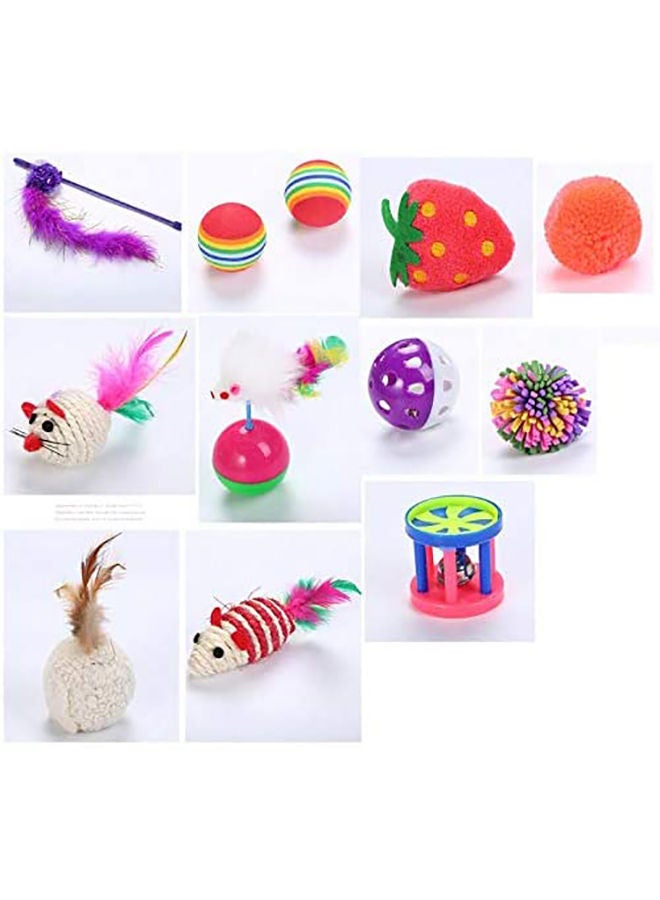 NIBEMINENT 17-Piece Interactive Cat Toys Multicolour ‎290g - Image 4