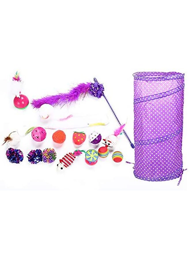 NIBEMINENT 17-Piece Interactive Cat Toys Multicolour ‎290g - Image 3