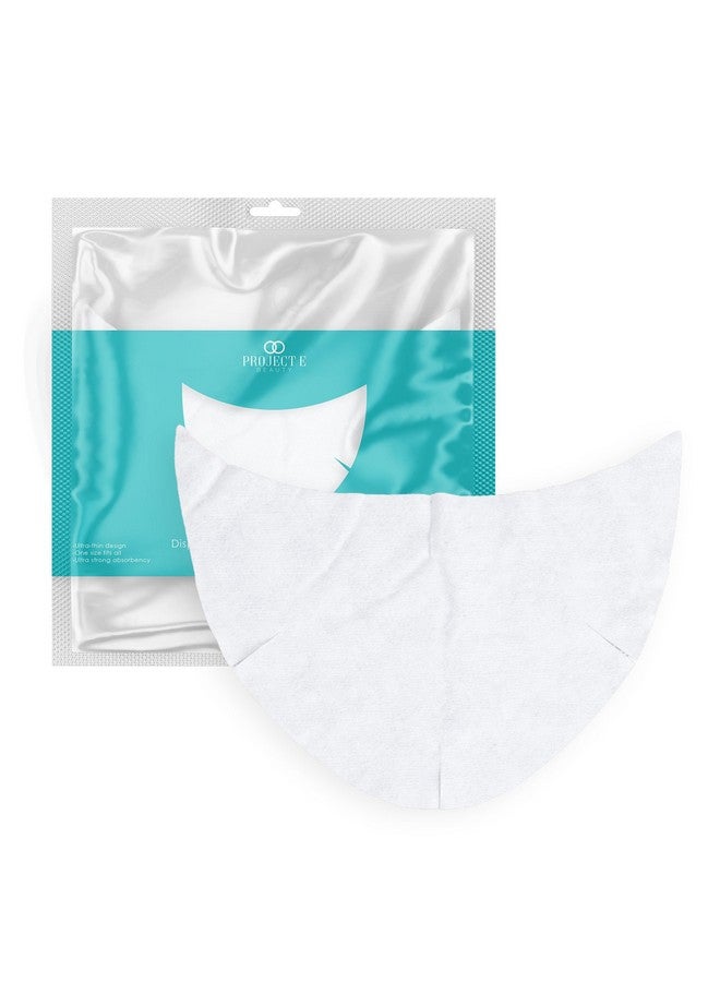 Project E Beauty 100pcs Disposable DIY Non-Woven Neck Mask Paper by Project E Beauty | Ultra Thin Cotton Neck Mask | for Home & Spa Salon Use | Cosmetic Neck Paper for Toner, Serum, or Lotion (100, Neck Shaped) - Image 1