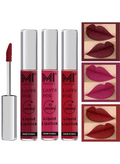 Lipstick Matte Liquid Red Lipstick Pink Matte Lipstick Red Lipsticks Set Of 3 Pcs