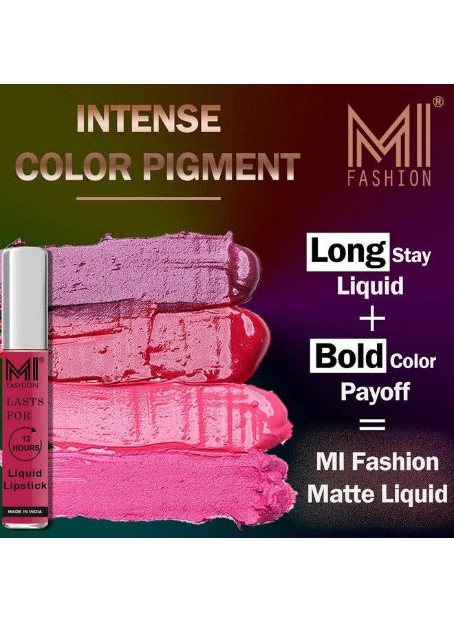MI FASHION - Lipstick Matte Liquid Red Lipstick Pink Matte Lipstick Red Lipsticks Set Of 3 Pcs - Image 1