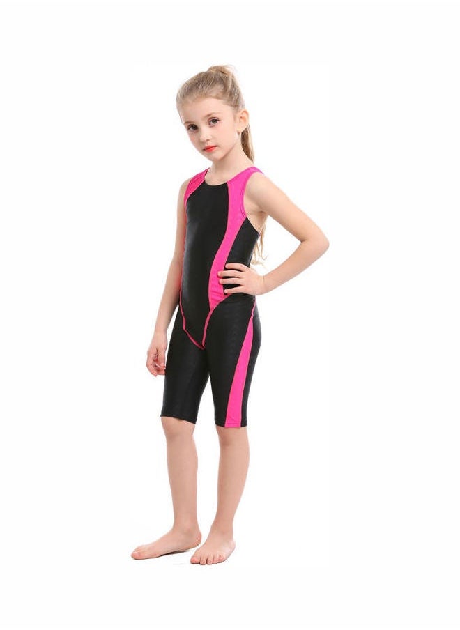 NIBEMINENT Girls Sleeveless Swimwear One Piece Black  - Image 2