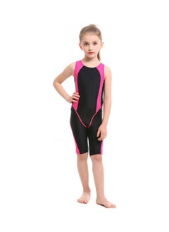 NIBEMINENT Girls Sleeveless Swimwear One Piece Black  - Image 1